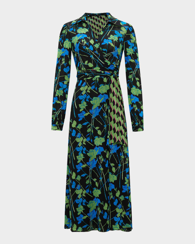 Phoenix Reversible Midi Wrap Dress